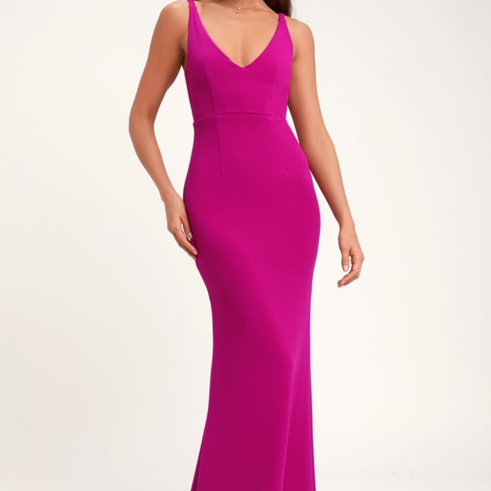 Lulu’s Magenta Maxi Dress